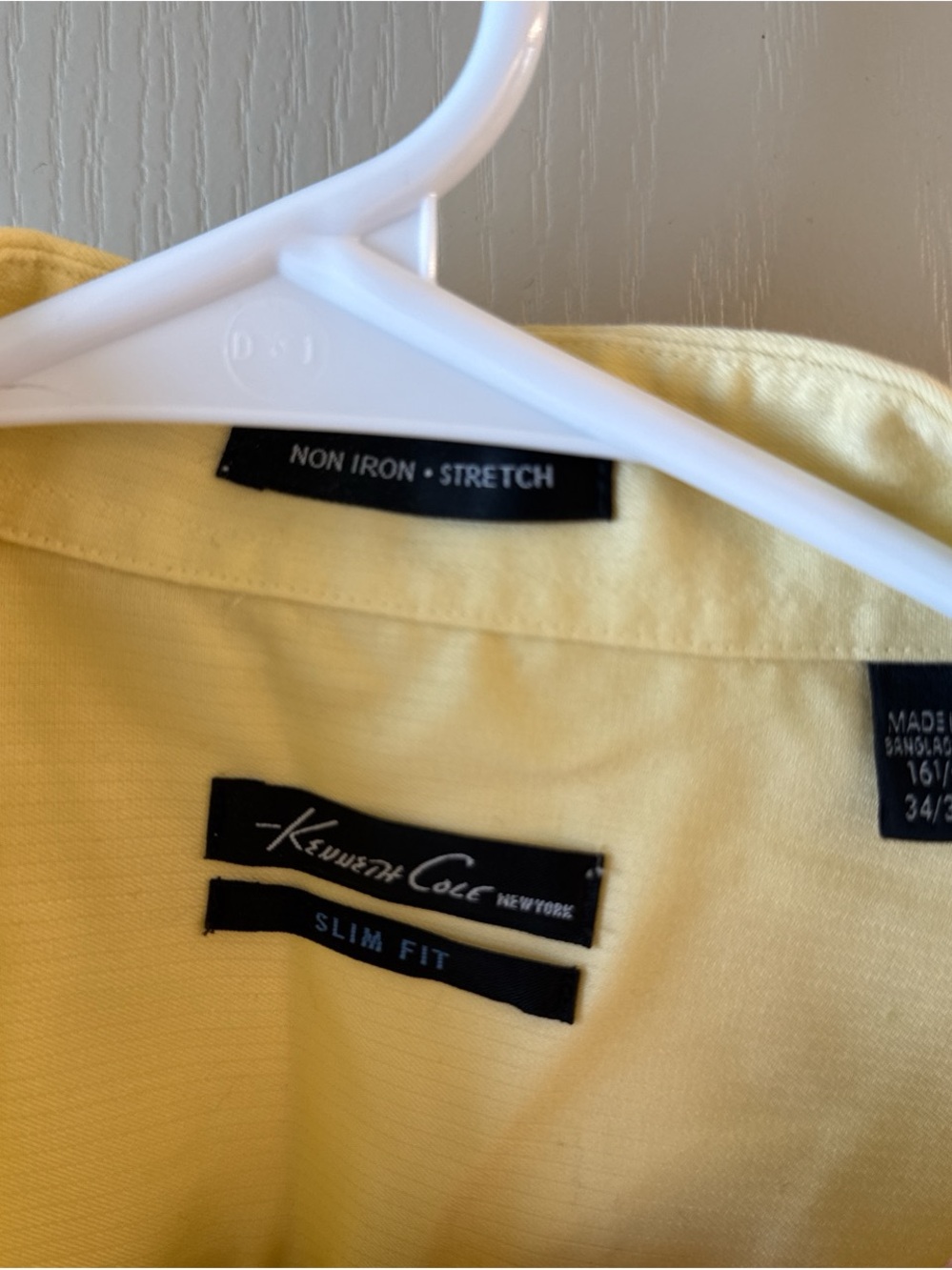 Kenneth Cole Slim Fit Yellow Dress Shirt